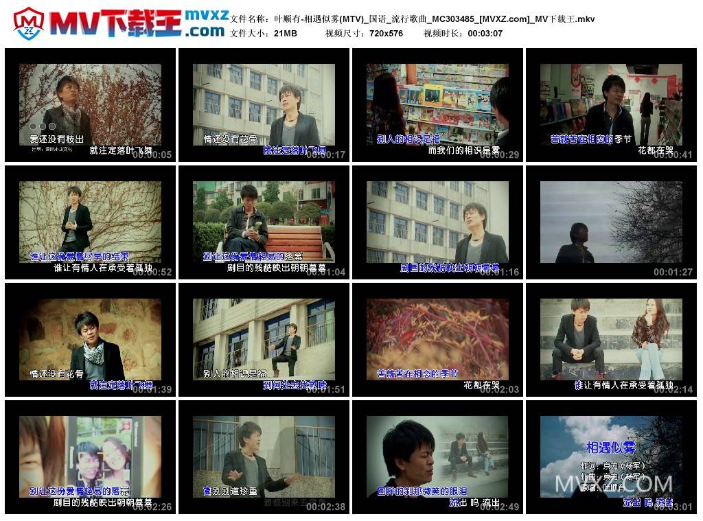叶顺有-相遇似雾(MTV)_国语_流行歌曲_MC303485